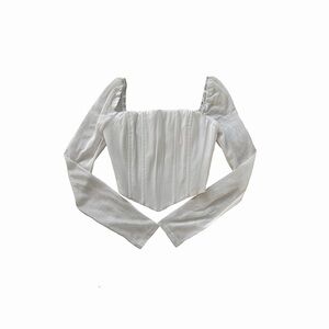 Beverly Long Sleeve Top White Eco